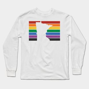 Minnesota Pride Stripes Long Sleeve T-Shirt